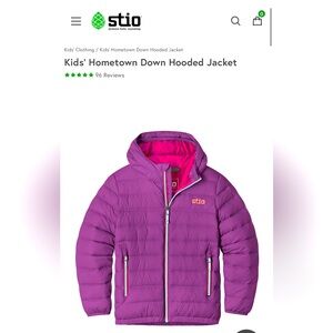 Kids size 8 Stio puffy down jacket